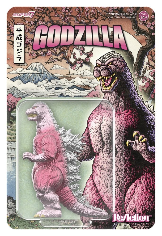 x_sup7-re-toho-12318 Godzilla Toho ReAction Action Figure Godzilla '89 (Cherry Blossom Festival) - immagine 1