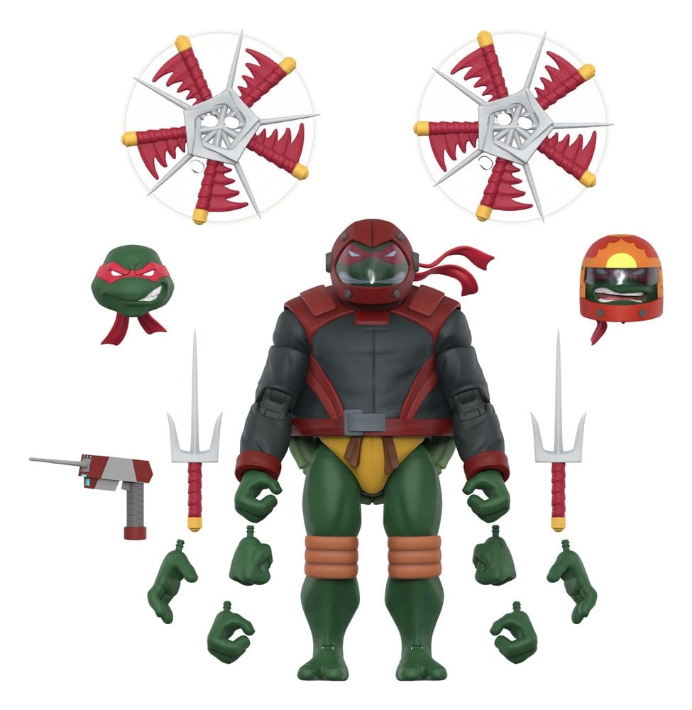 x_sup7-ul-tmnt-12242 Teenage Mutant Ninja Turtles Ultimates Action Figure Wave 14 Raphael (Road Gear) - immagine 1