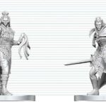 D&D Nolzur's Marvelous Miniatures Mini Figures Drow Elite Warrior & Drow Priestess of Lolth 13 cm