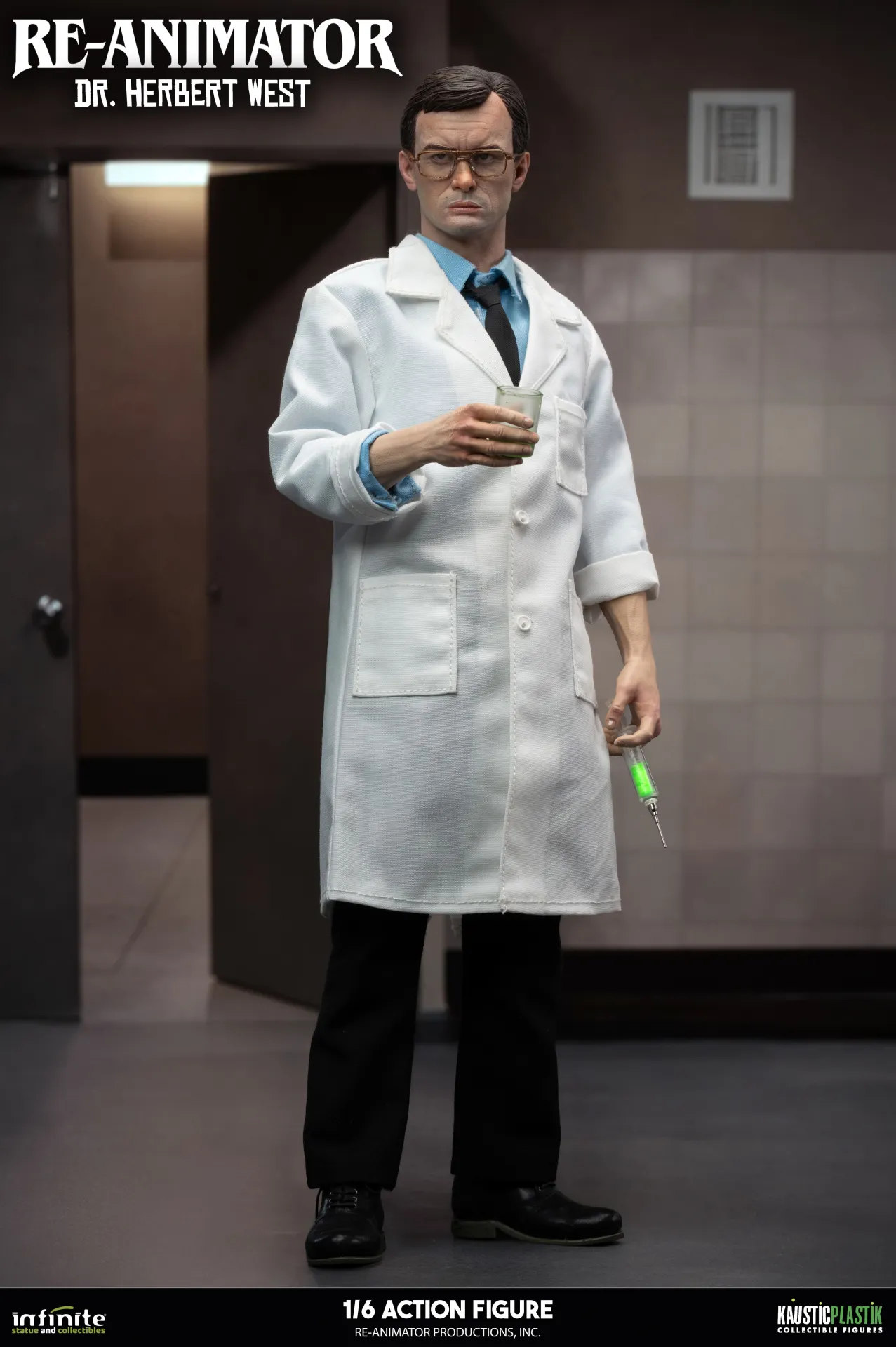 114530__46ef19a7 RE-ANIMATOR DOCTOR HERBERT WEST 1/6 ACTION FIGURE STANDARD EDITION - immagine 1