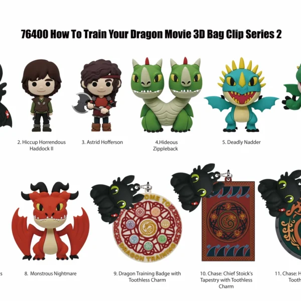 HOW TO TRAIN YOUR DRAGON S2 BAG CLIP BLIND BOX DISPLAY (24)