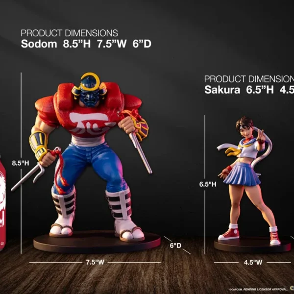 STREET FIGHTER STREET JAM: SAKURA & SODOM 1:10 SCALE STATUE SET