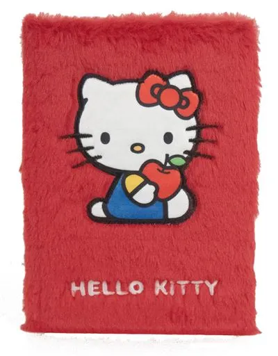 114730__6309568a SANRIO HELLO KITTY PLUSH NOTEBOOK - immagine 1