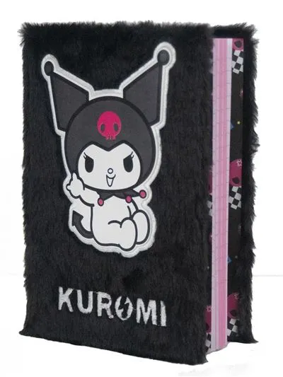 114737__84d45430 SANRIO KUROMI ROCK OUT PLUSH NOTEBOOK - immagine 1
