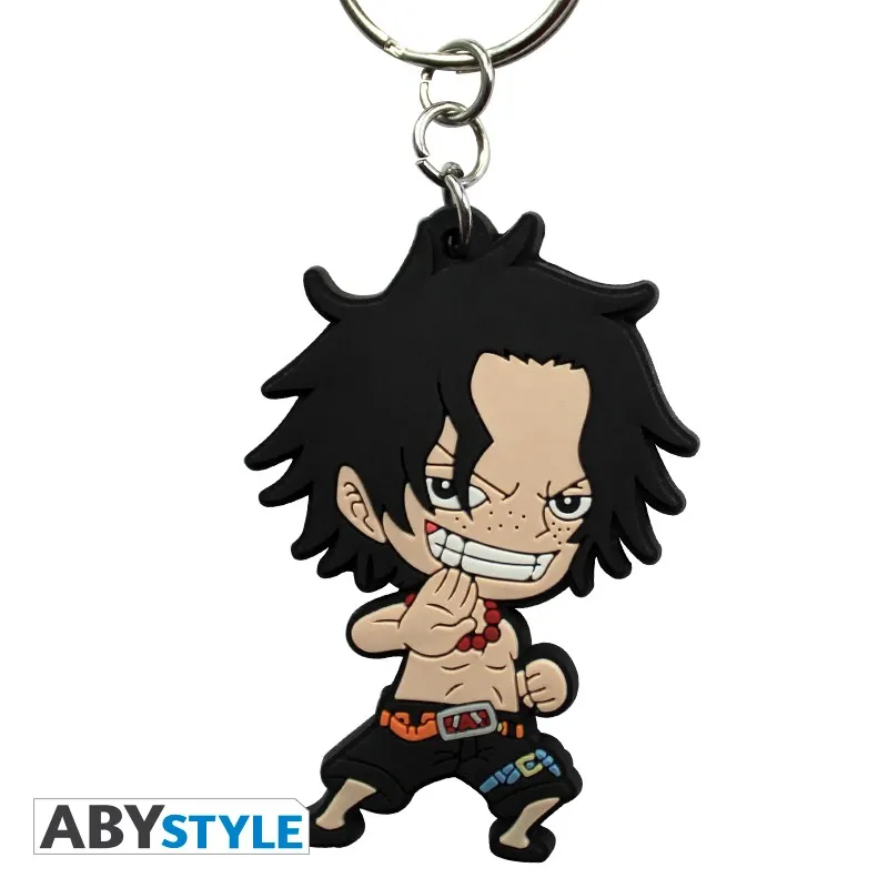 114783__b2af2710 ONE PIECE PORTGAS D ACE PVC KEYCHAIN - immagine 1