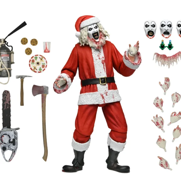 TERRIFIER 3 ART THE CLOWN SANTA SUIT BLOODY ULTIMATE ACTION FIGURE