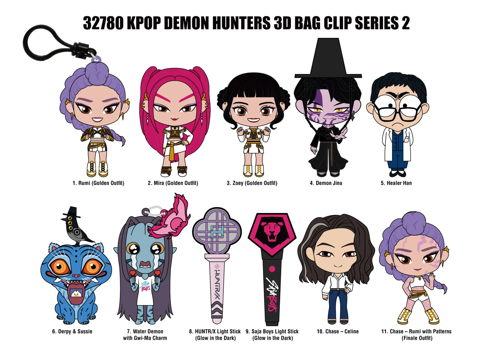 114832__edc6e14d KPOP DEMON HUNTERS S.2 BAG CLIP BLIND BOX DISPLAY(24) - immagine 1