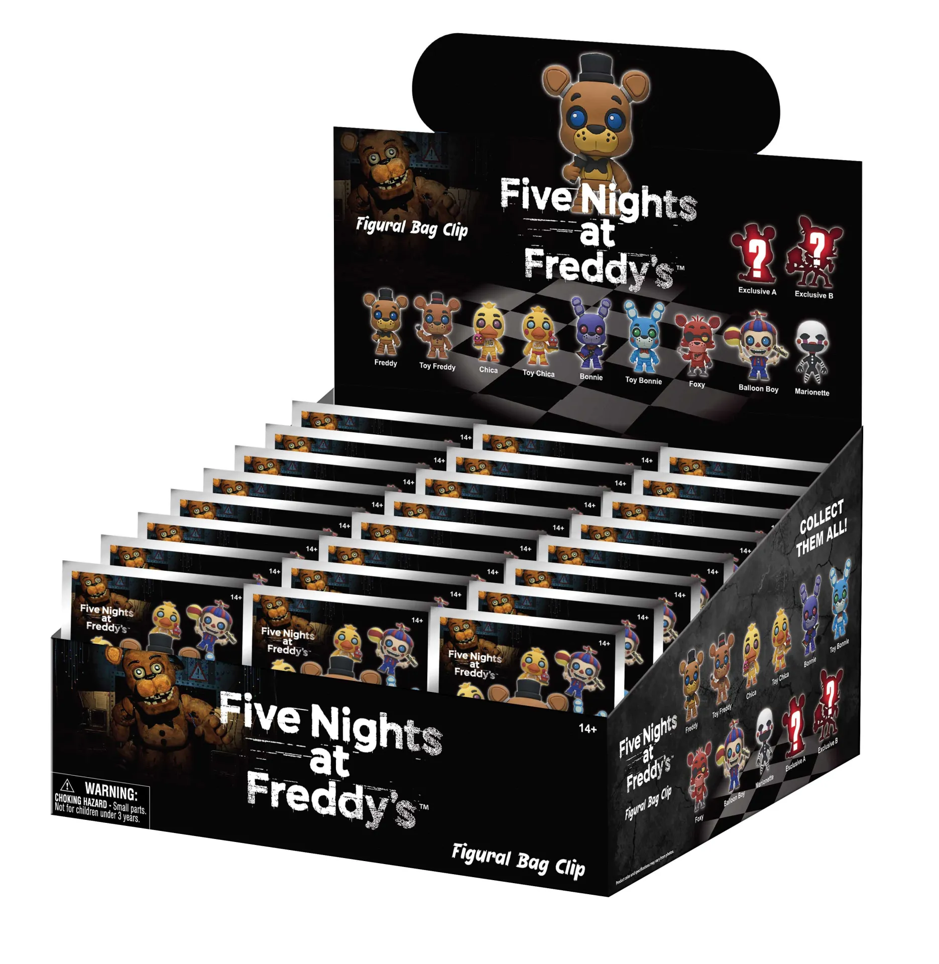 114833__55a32497 FIVE NIGHTS AT FREDDY'S BAG CLIP BLIND BOX DISPLAY(24) - immagine 1