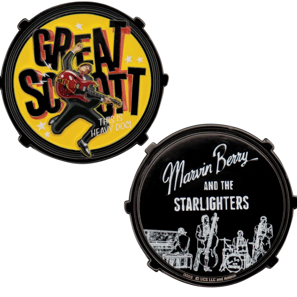 114939__f46c6f7f BACK TO THE FUTURE MARVIN BERRY & THE STARLIGHTERS COMMEMORATIVE COIN - immagine 1