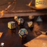 Call of Cthulhu 7th Edition Dice Set of 7 Blue-green & Gold - immagine 4