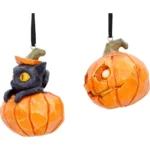 PUMPKIN & PATCH HANGING ORNAMENTS SET (2) - immagine 4