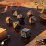 Call of Cthulhu 7th Edition Dice Set of 7 Blue-green & Gold - immagine 5