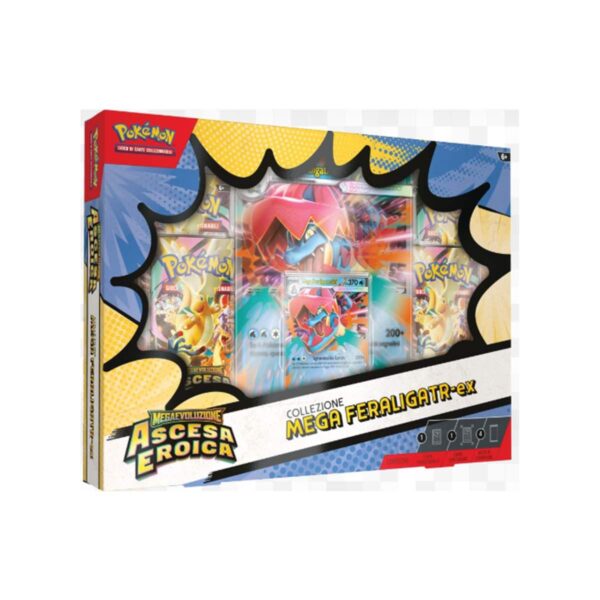 Pokemon Megaevoluzione Ascesa Eroica - Collezione Mega Feraligatr EX carte gioco in italiano