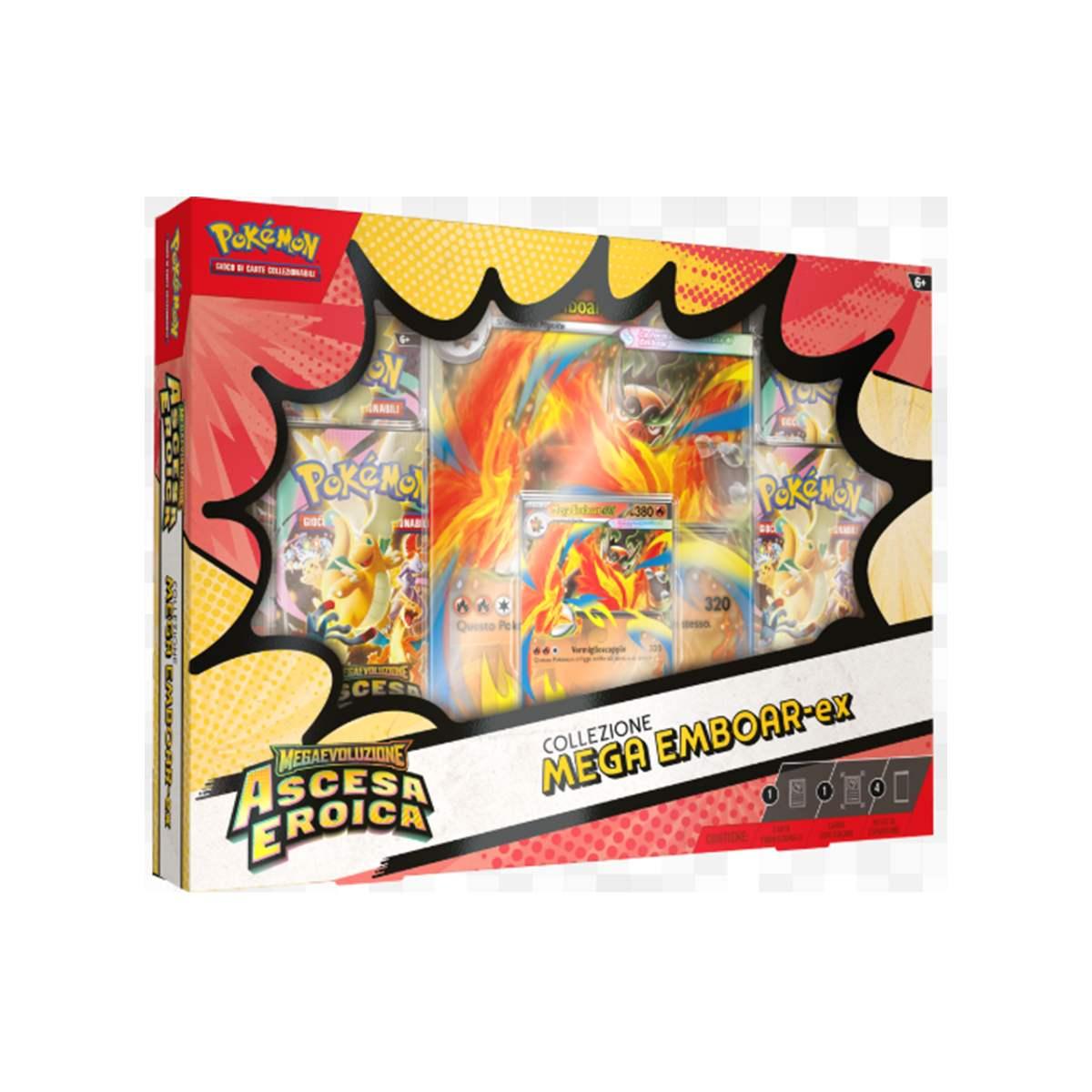 POK00247 -- 000 (35363) Pokemon Megaevoluzione Ascesa Eroica - Collezione Mega Emboar EX carte gioco in italiano - immagine 1
