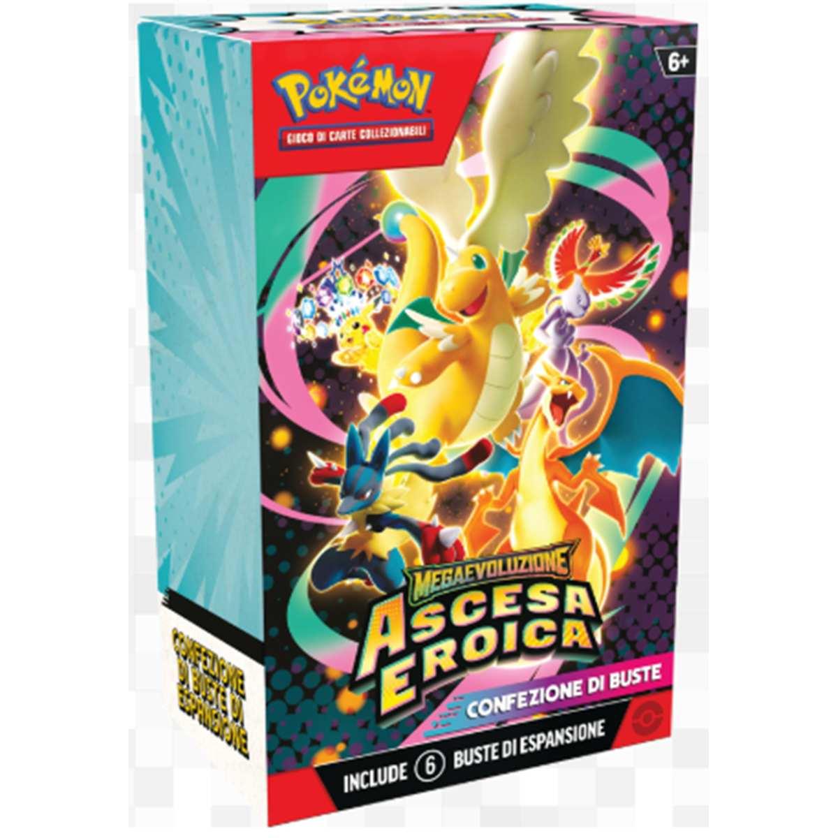 POK00248 -- 000 (35364) Pokemon Megaevoluzione Ascesa Eroica - Confezione da 6 Buste carte gioco in italiano - immagine 1