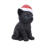 BLACK CAT WITH SANTA HAT FIGURE - immagine 4