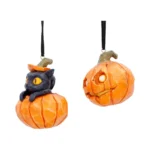 PUMPKIN & PATCH HANGING ORNAMENTS SET (2) - immagine 2