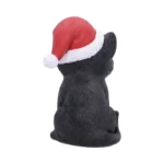 BLACK CAT WITH SANTA HAT FIGURE - immagine 3