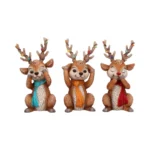THREE WISE REINDEER FIGURE