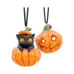 PUMPKIN & PATCH HANGING ORNAMENTS SET (2)