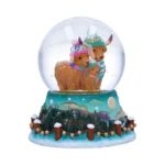 WINTER HIGHLAND COW SNOW GLOBE - immagine 3