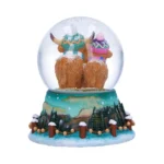 WINTER HIGHLAND COW SNOW GLOBE - immagine 4