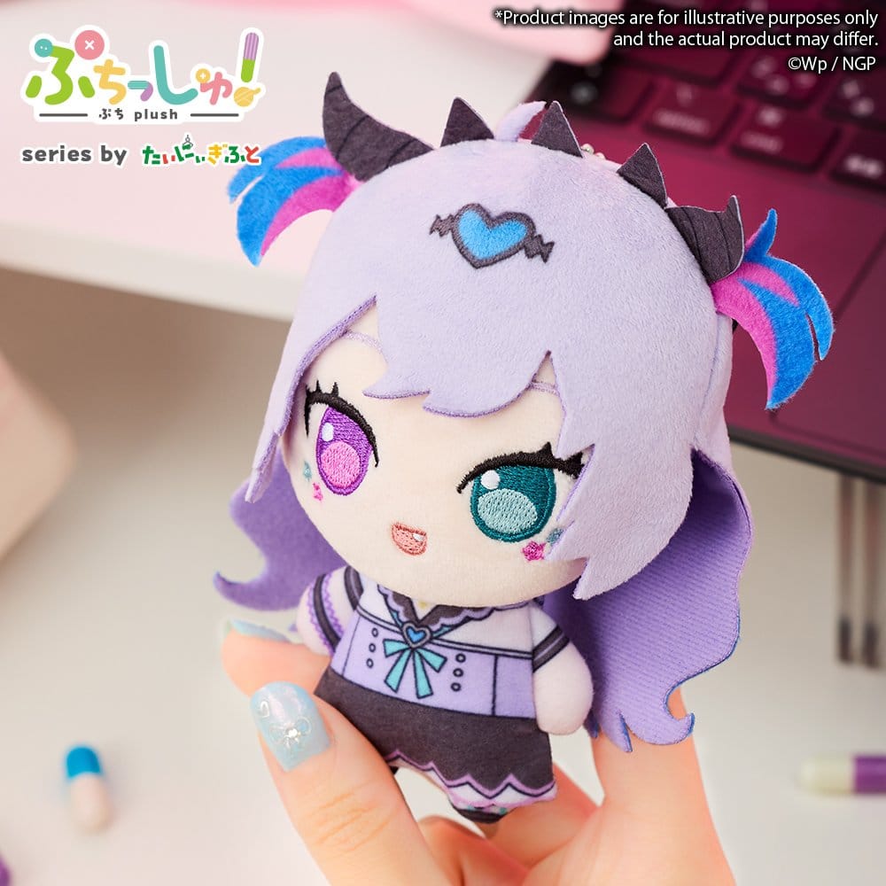 x_buro45687 Needy Girl Overdose Puchish! Plush Figure Purple Lollipop 12 cm - immagine 1