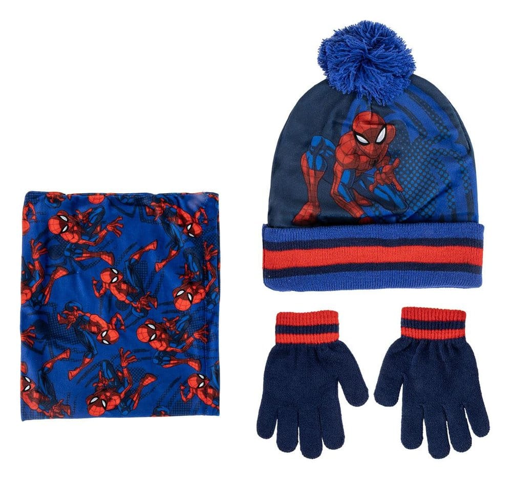 x_cer2200010255 Marvel Beanie, Tube Scarf & Gloves 3-Set Spider-Man - immagine 1