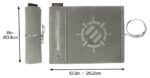 Enhance Tabletop Accessories Roll on a Scroll Dice and Rolling Mat Silver - immagine 2