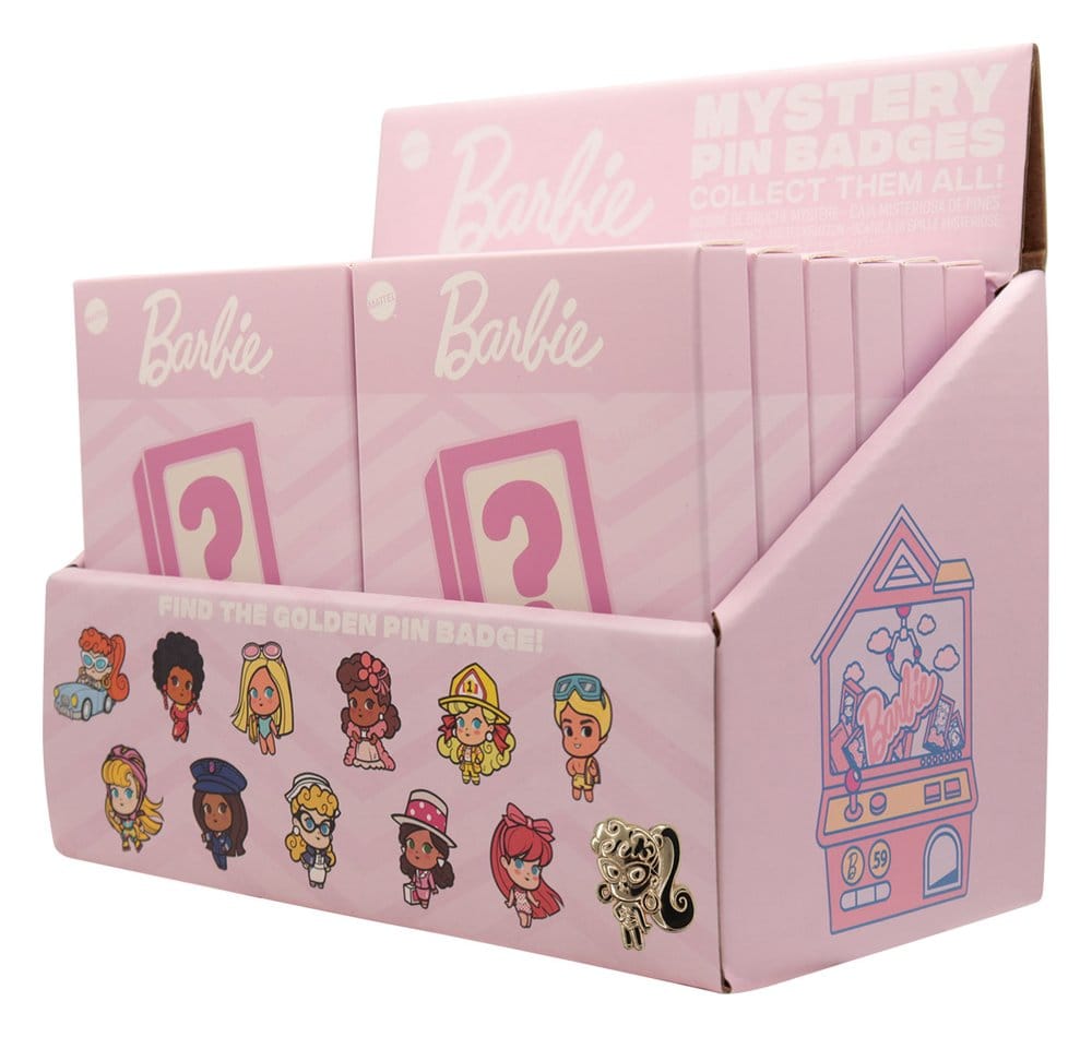 x_fntk-m-bbe05-cdu Barbie Mystery Pin Badges Blind Box Display (12) - immagine 1