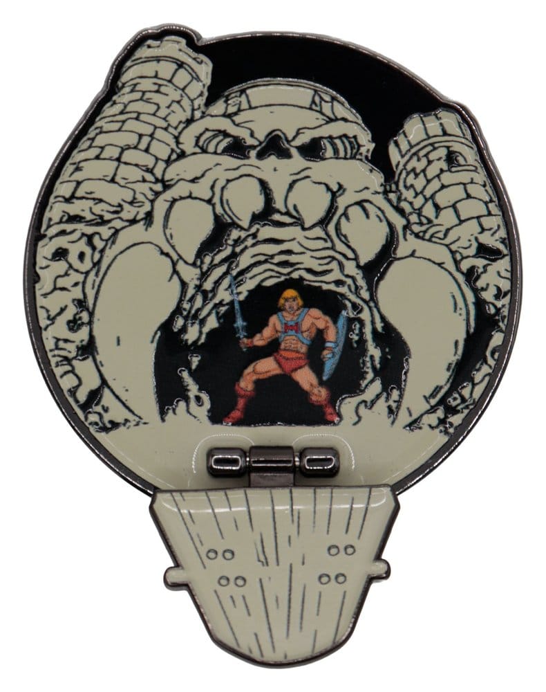 x_fntk-m-motu10 Masters of the Universe Pin Badge Hinged Castle Grayskull Limited Edition - immagine 1