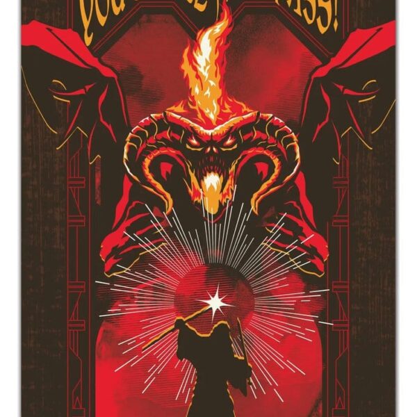 The Lord of the Rings Luminescent Poster Balrog 50 x 70 cm