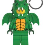 Lego Mini Figure Keychain Light Green Dragon Girl