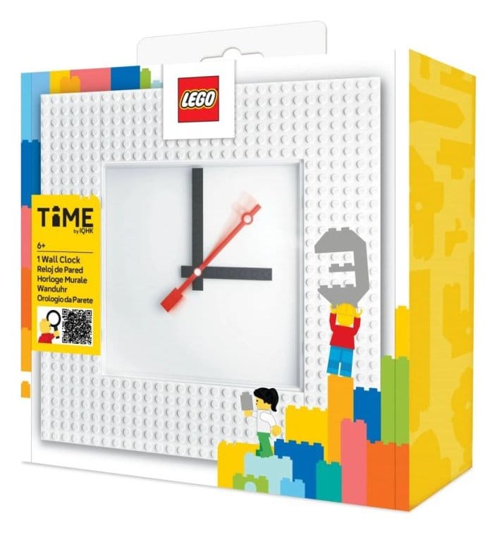 x_joy53771 Lego Wall Clock Time by IQHK White - immagine 1