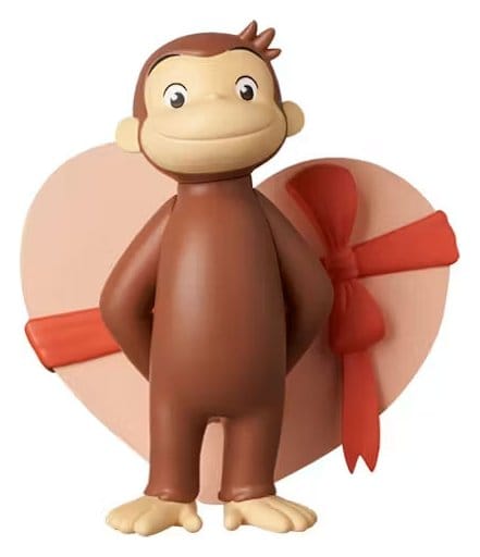 x_medi15955 Curious George UDF Mini Figure w/Heart 6 cm - immagine 1