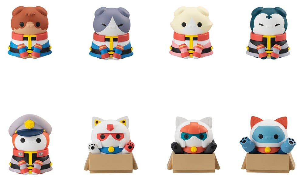 x_meho850394 Gundam Mega Cat Project Mini Figures Nyandam We are the Earth Federation Forces! Blind Box Assortment (8) (Repeat) - immagine 1