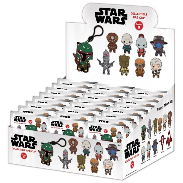 Star Wars Most Wanted Bounty Hunters 3D PVC Bag Clips Series 1 Display (24)
