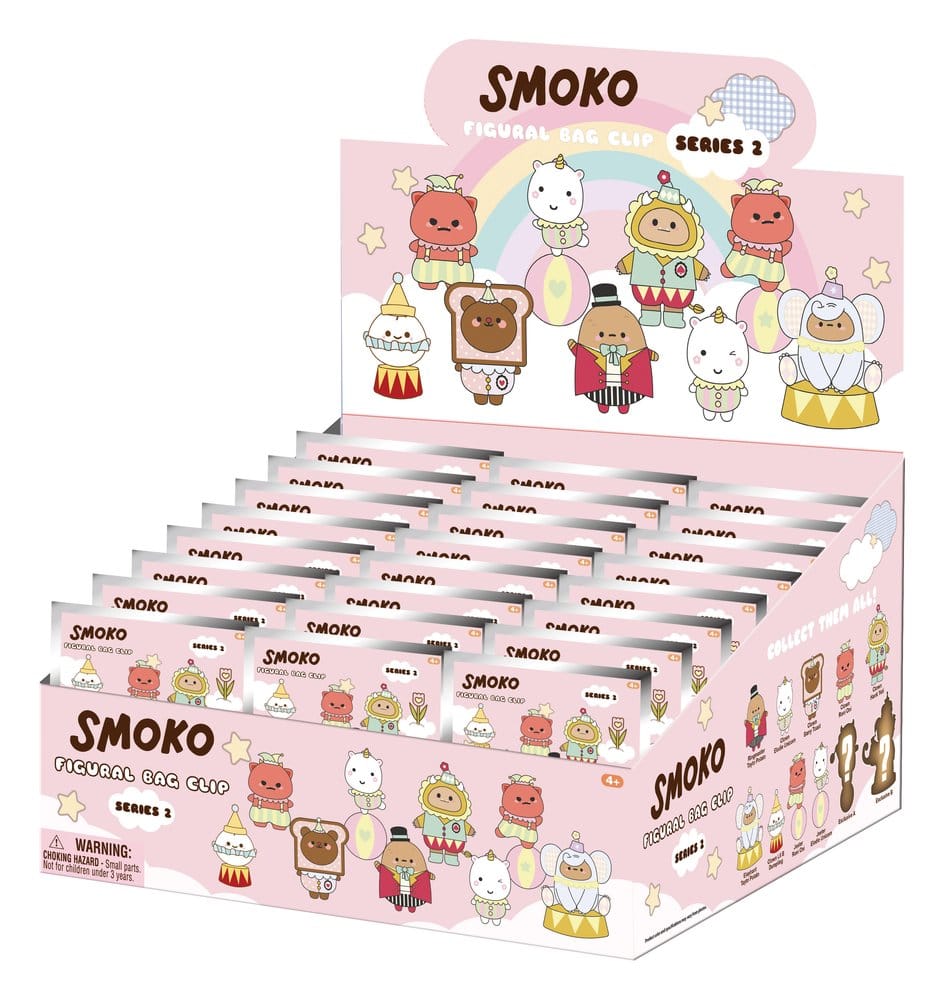 x_mngm38510 Smoko 3D PVC Bag Clips Series 2 Display (24) - immagine 1