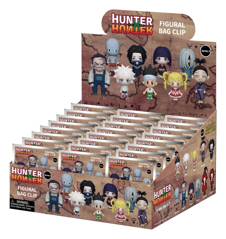 x_mngm73515 Hunter x Hunter 3D PVC Bag Clips Series 3 Display (24) - immagine 1