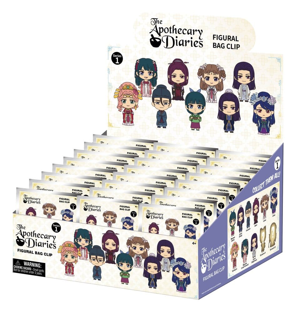 x_mngm74215 Apothecary Diaries 3D PVC Bag Clips Series 1 Display (24) - immagine 1