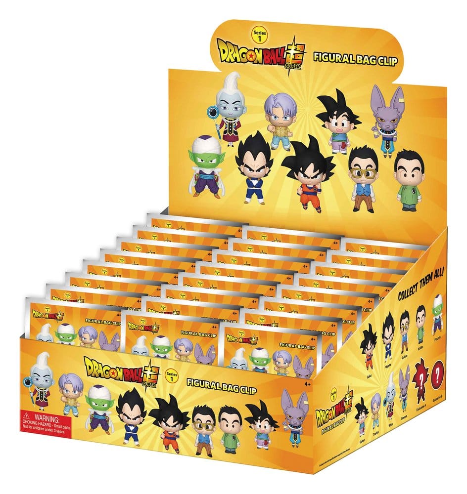x_mngm75550 Dragon Ball Super 3D PVC Bag Clips Series 1 Display (24) - immagine 1