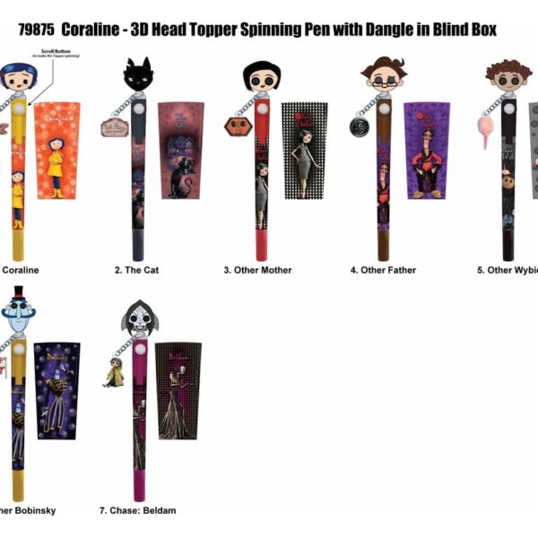 Coraline 3D Head Topper Spinning Pen Display (16)