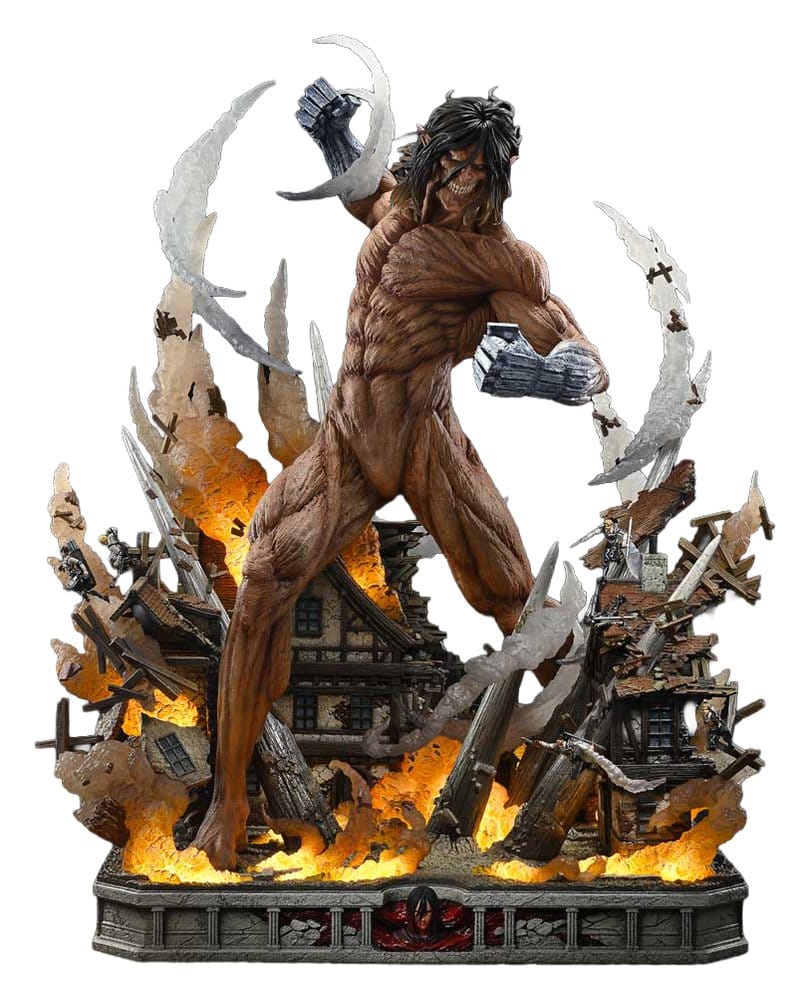 x_p1sudmaot-02s Attack on Titan (TV animation) Ultimate Diorama Masterline Statue Eren Yeager Attack Titan Bonus Version 81 cm - immagine 1