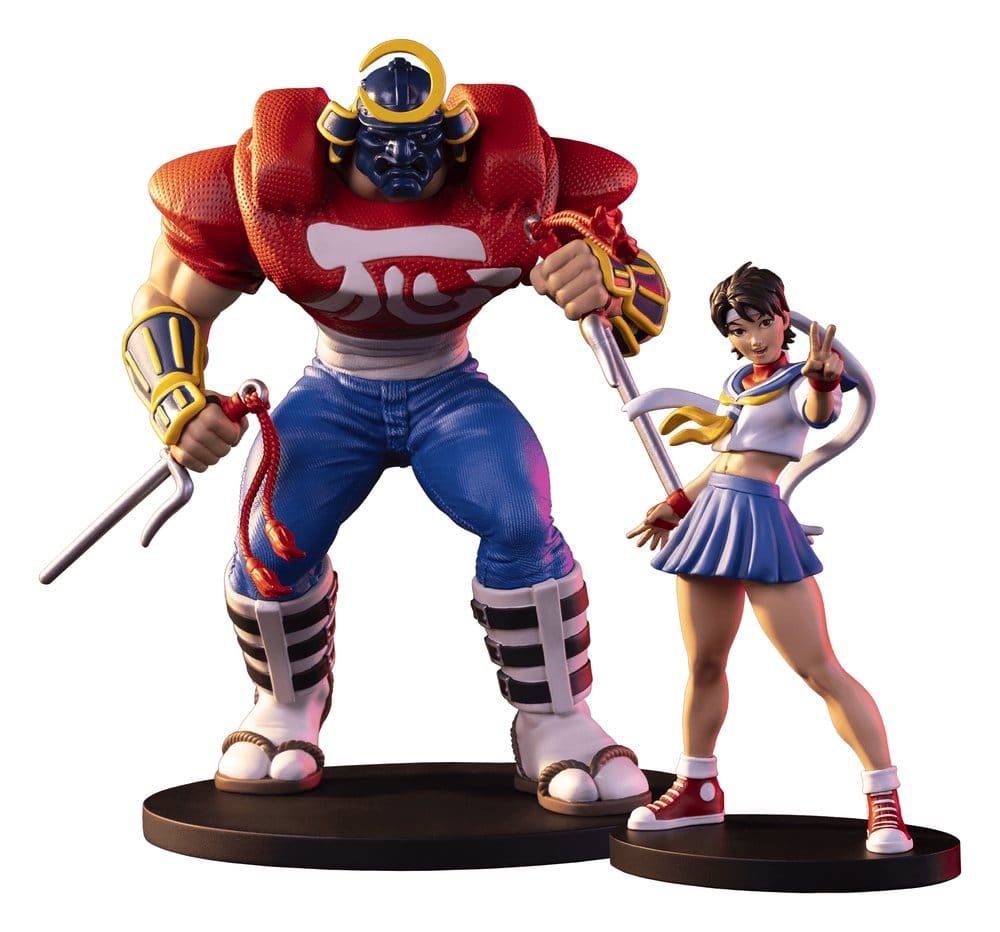 x_pcssfsjsksd110 Street Fighter Street Jam Statues 1/10 Sakura & Sodom 22 cm - immagine 1