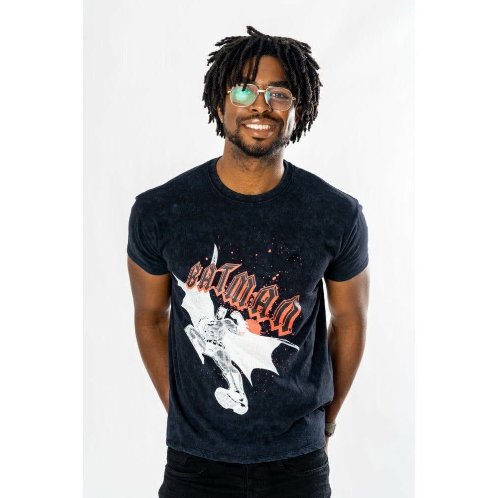 x_pe19525tsb Batman T-Shirt Rock Acid Wash - immagine 1