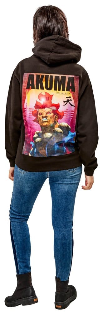 x_pe19569hsb Street Fighter Hooded Sweater Akuma Reverse - immagine 1