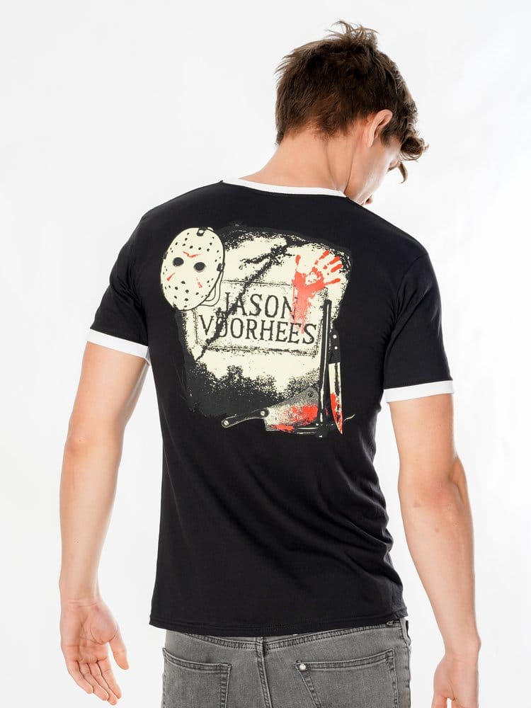 x_pe19580tsb Friday the 13th T-Shirt Life Ring Mask Reverse - immagine 1