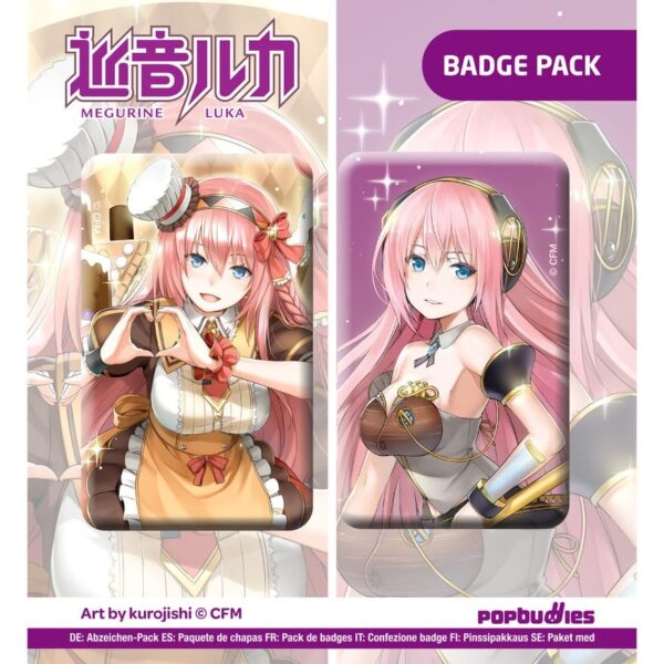 Vocaloid Button 2-Pack Megurine Luka (Art by kurojish)