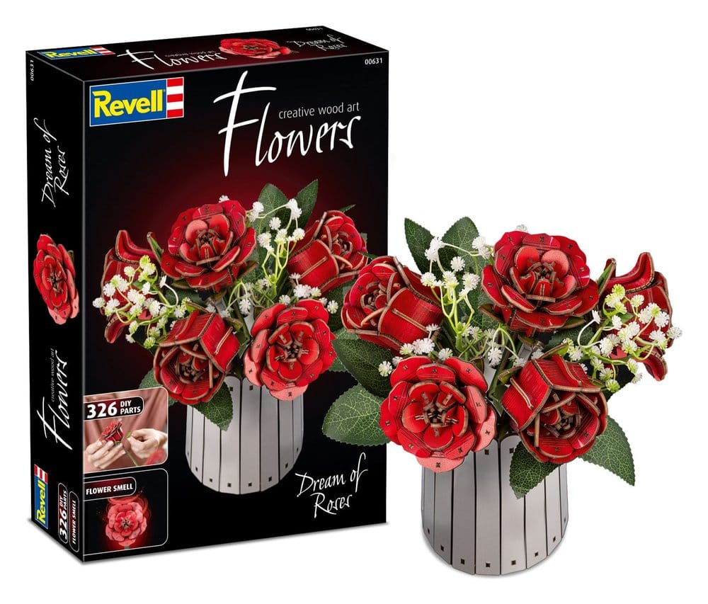 x_rev00631 Revell Flowers Wooden Flowers Dream of Roses 22 cm - immagine 1