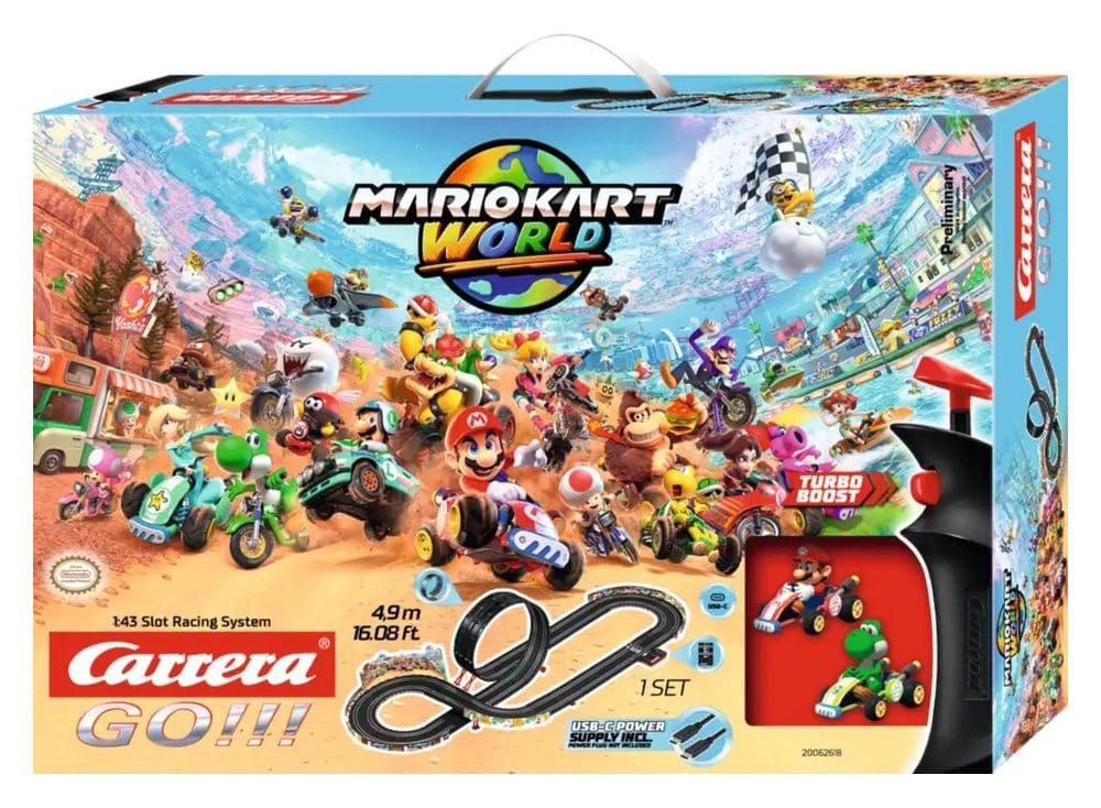 x_rev20062618 Nintendo Mario Kart Carrera GO!!! Race Track Set Mario Kart World - immagine 1